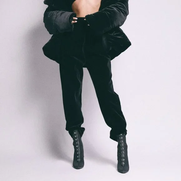 Giuseppe Zanotti Janice BUSTIER MESH Corset HEELED BOOTS in Olive Green - Picture 10 of 11